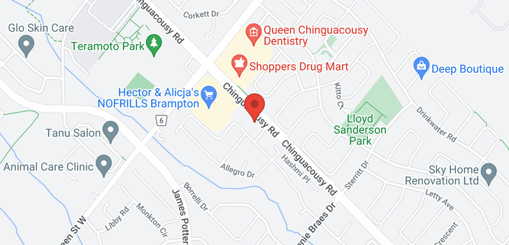 map of 8890 CHINGUACOUSY RD